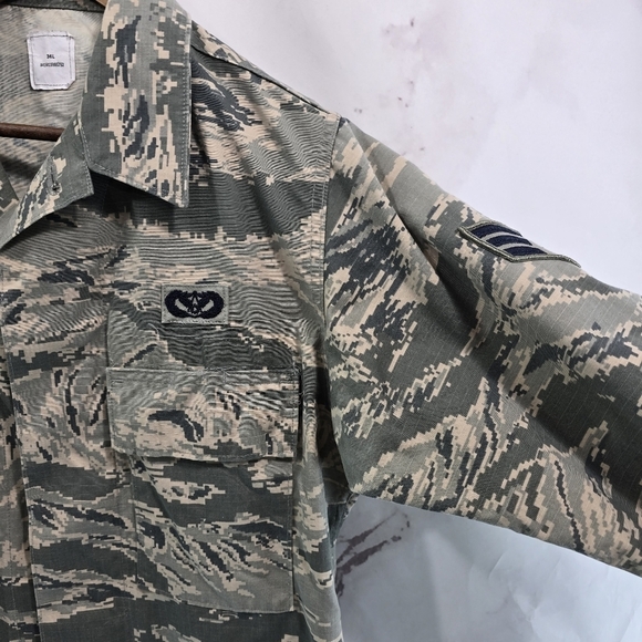 Military Jacket 36L Small Medium Digital Camo Desert Top Shirt Air Force Assault - Picture 12 of 13